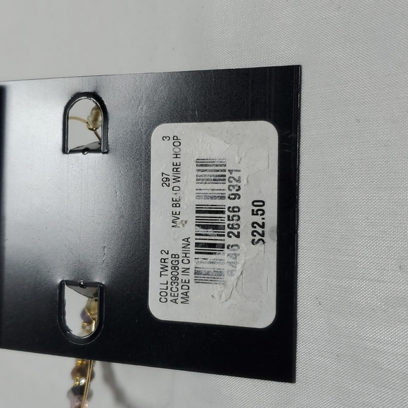 2 for $21 Inc mve glass bead gold wired hoop - Picture 4 of 4